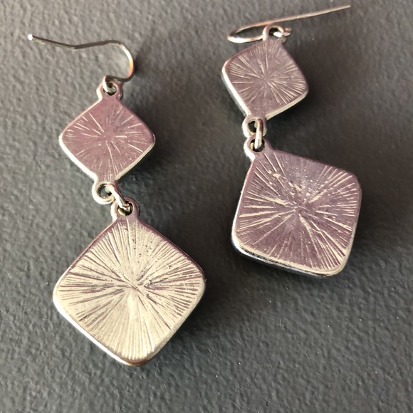 Gorgeous Teal Drop Earrings - Picture 2 of 2